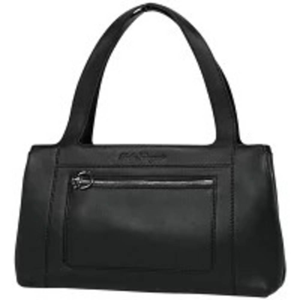Salvatore Ferragamo Gancini handbag tote bag shoulder leather black